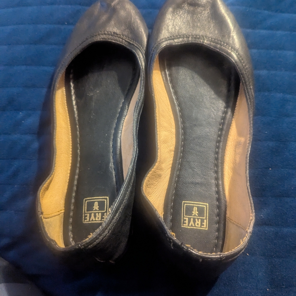 Frye black flats